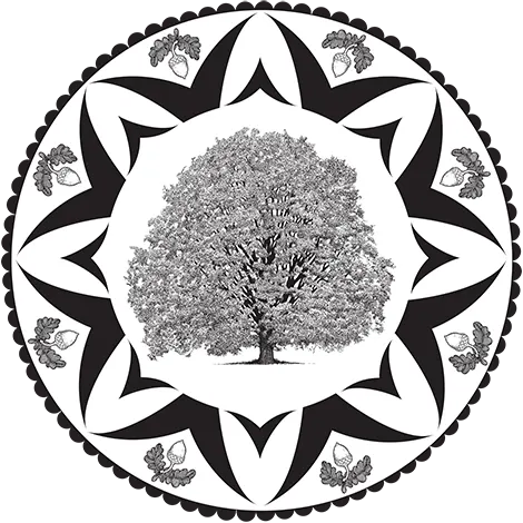 Oakwood Gardens Hex - Photo of Oakwood Gardens Hex which has tree in the middle of a circle
